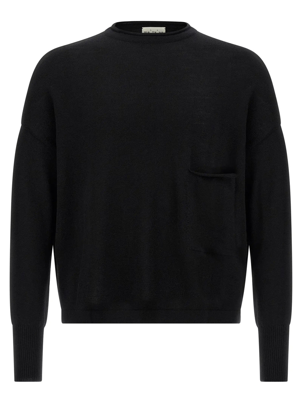MA'RY'YA Black Virgin Wool Cardigan