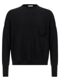 MA'RY'YA Black Virgin Wool Cardigan