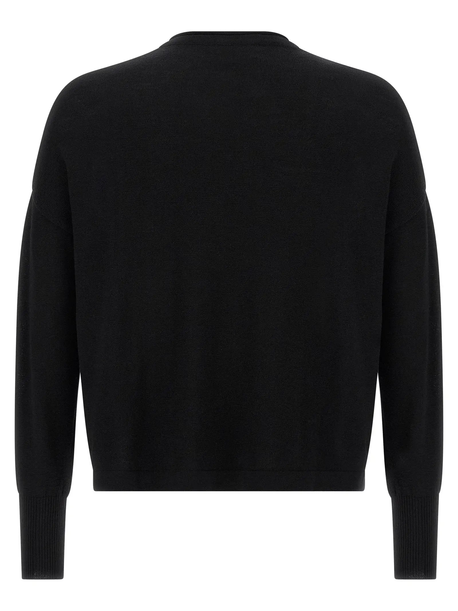 MA'RY'YA Black Virgin Wool Cardigan