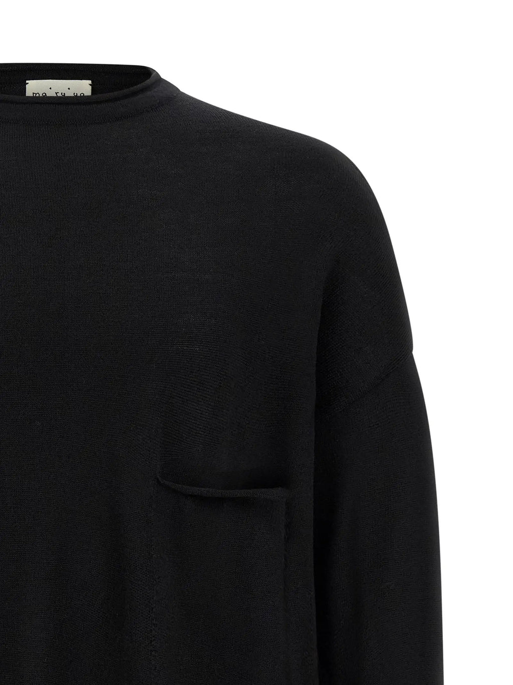 MA'RY'YA Black Virgin Wool Cardigan
