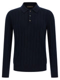 ZANONE Blue Virgin Wool Polo Shirt