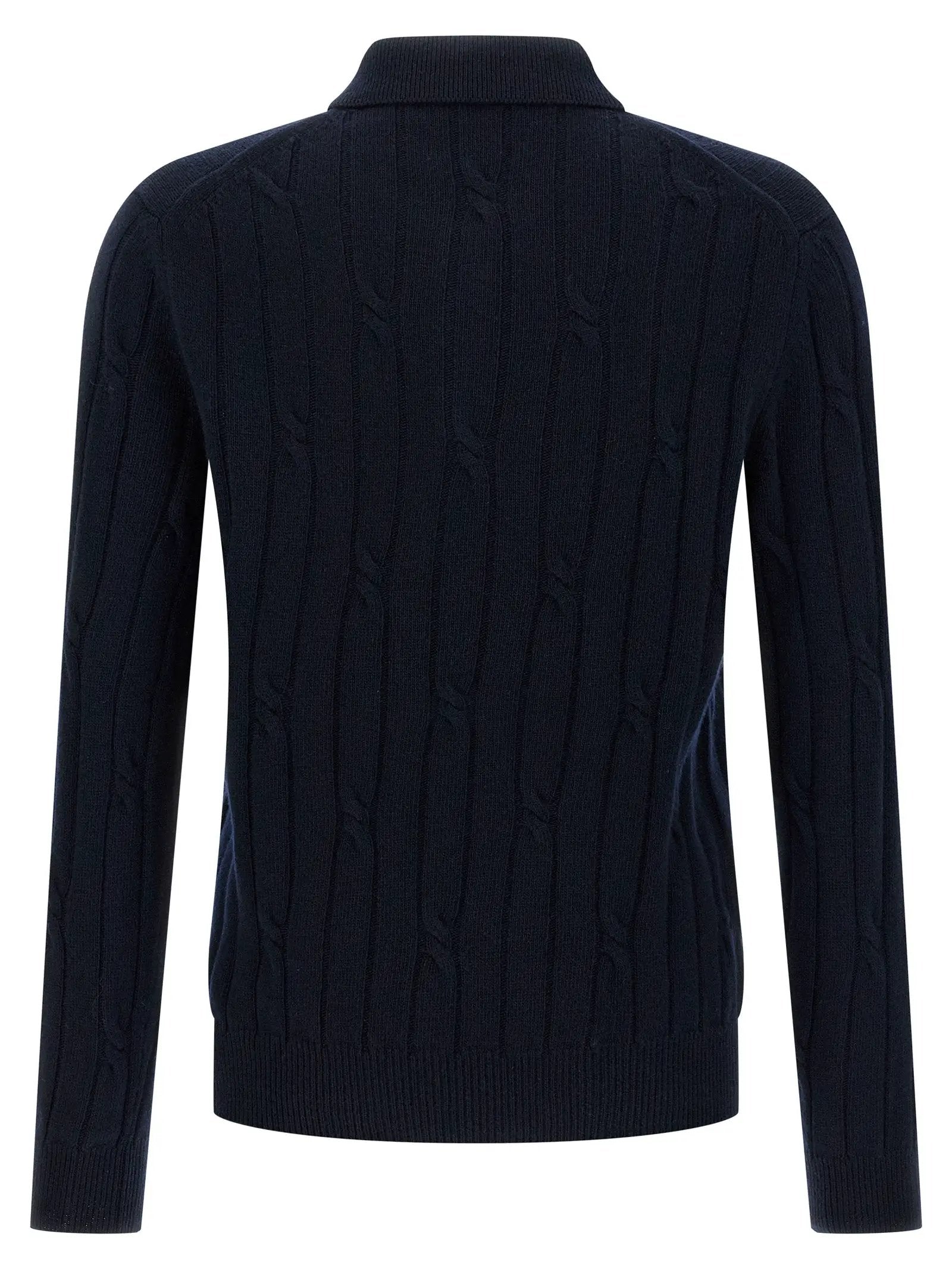 ZANONE Blue Virgin Wool Polo Shirt