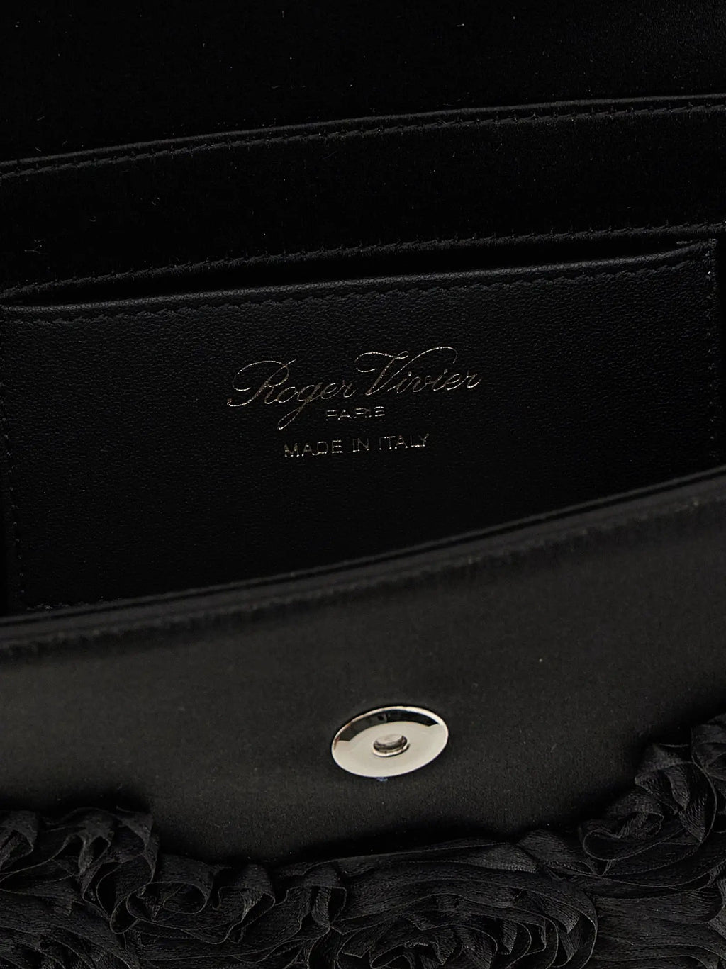Roger Vivier Black Viscose Clutch Bag