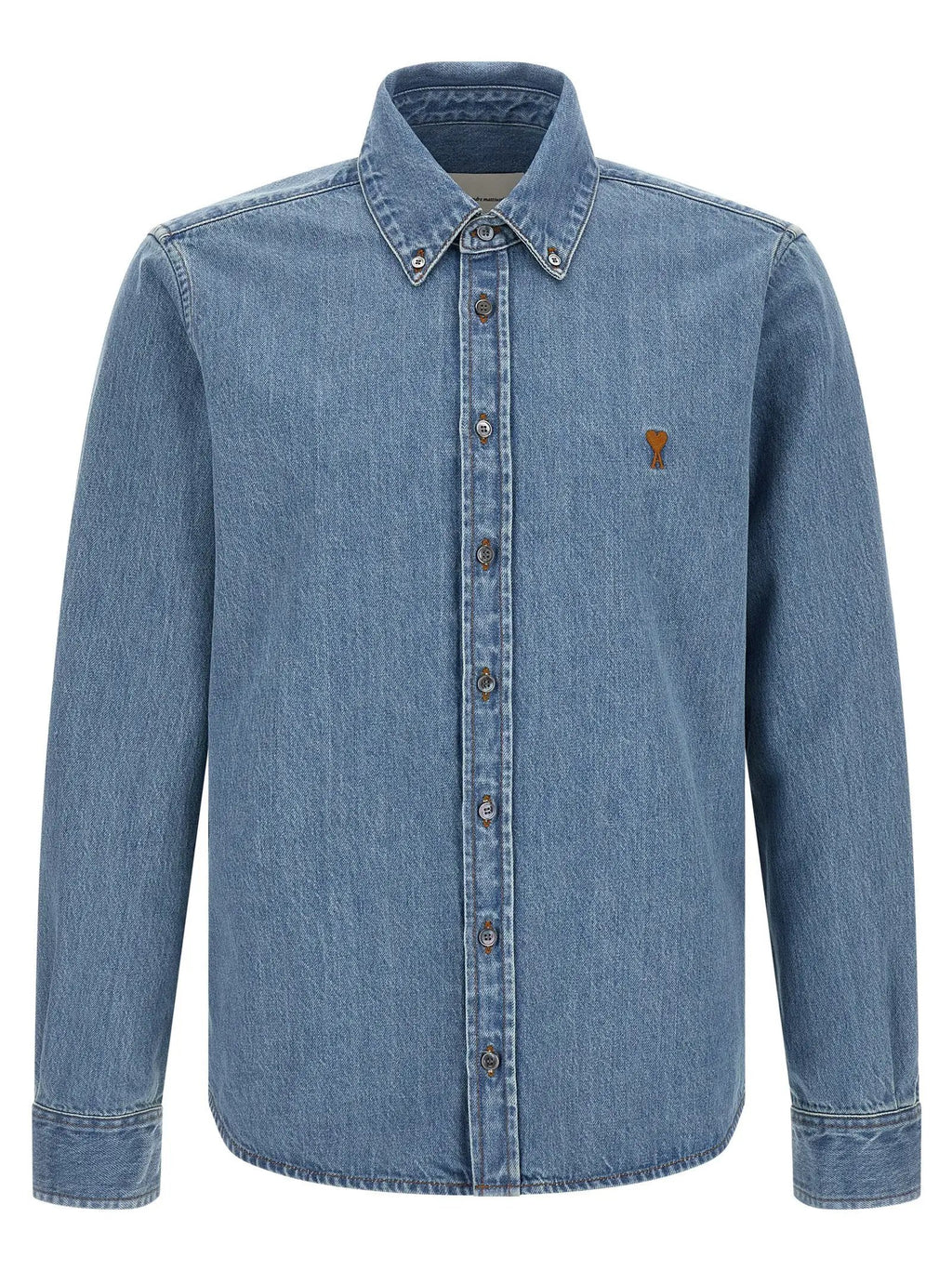 Ami Paris Blue Cotton Blouse