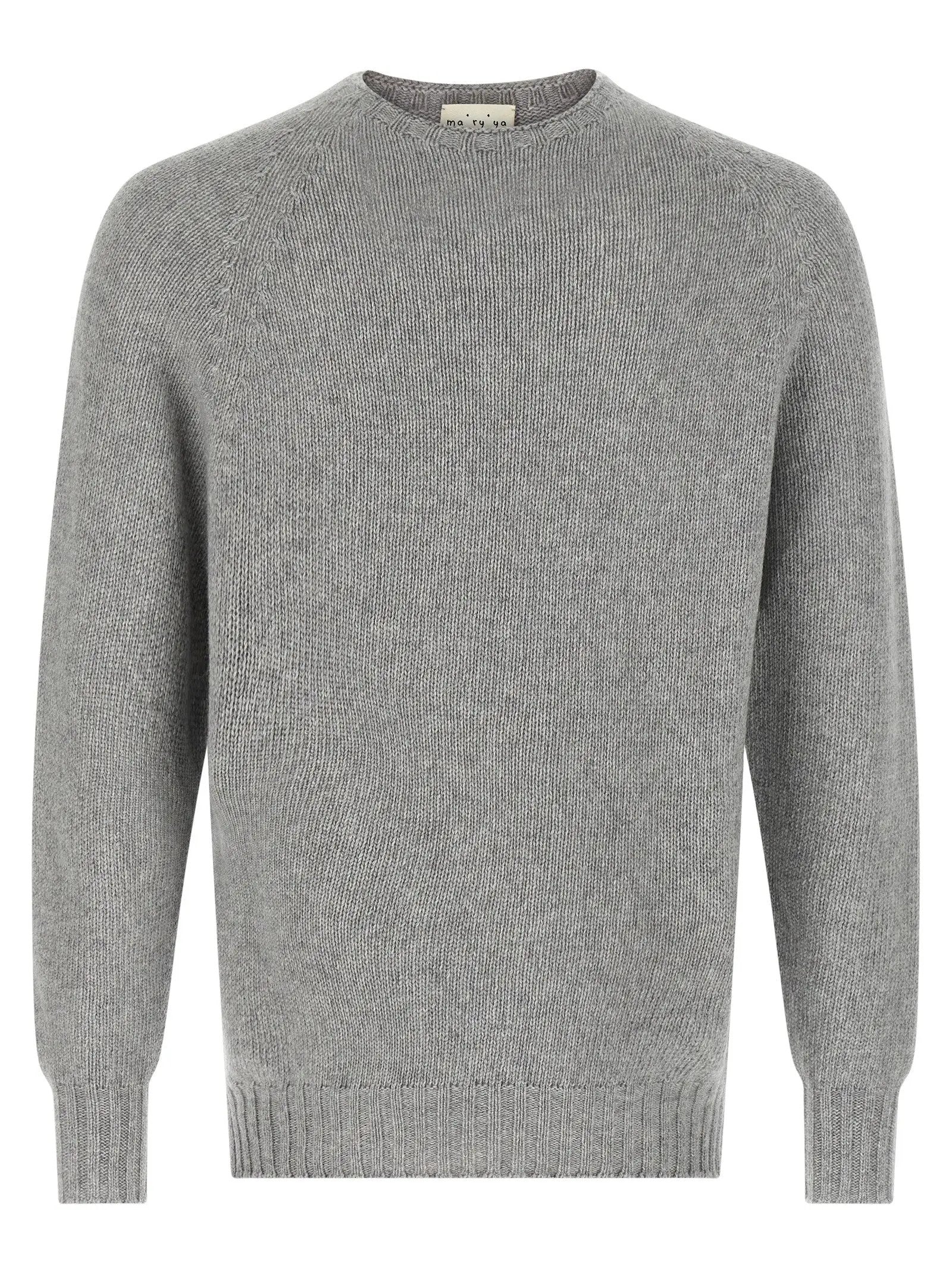 MA'RY'YA Gray Virgin Wool Cardigan