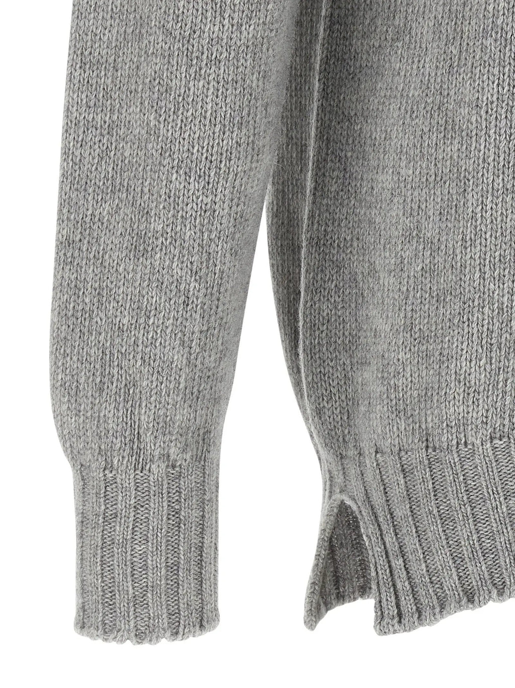 MA'RY'YA Gray Virgin Wool Cardigan