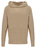 MA'RY'YA Beige Virgin Wool Cardigan