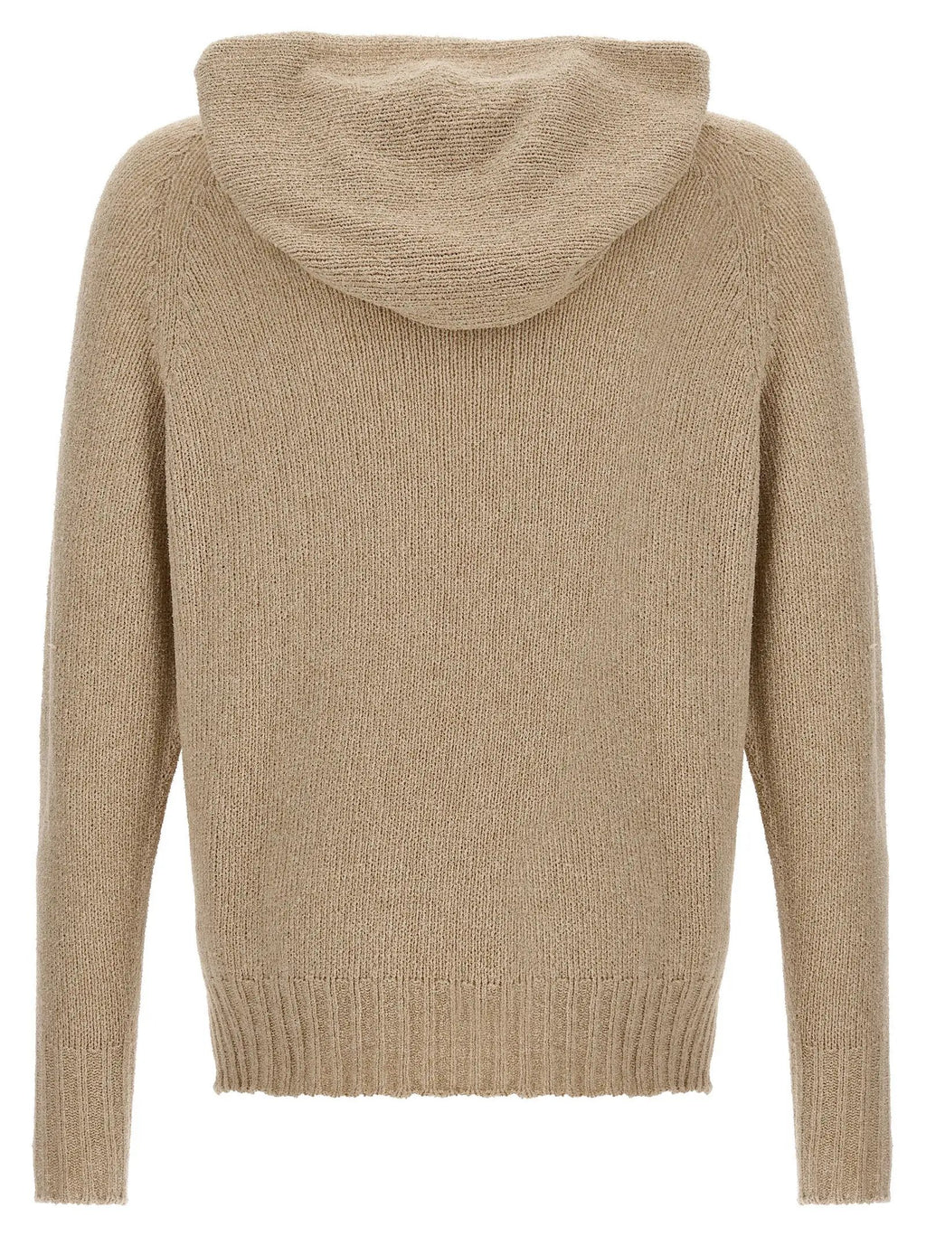 MA'RY'YA Beige Virgin Wool Cardigan