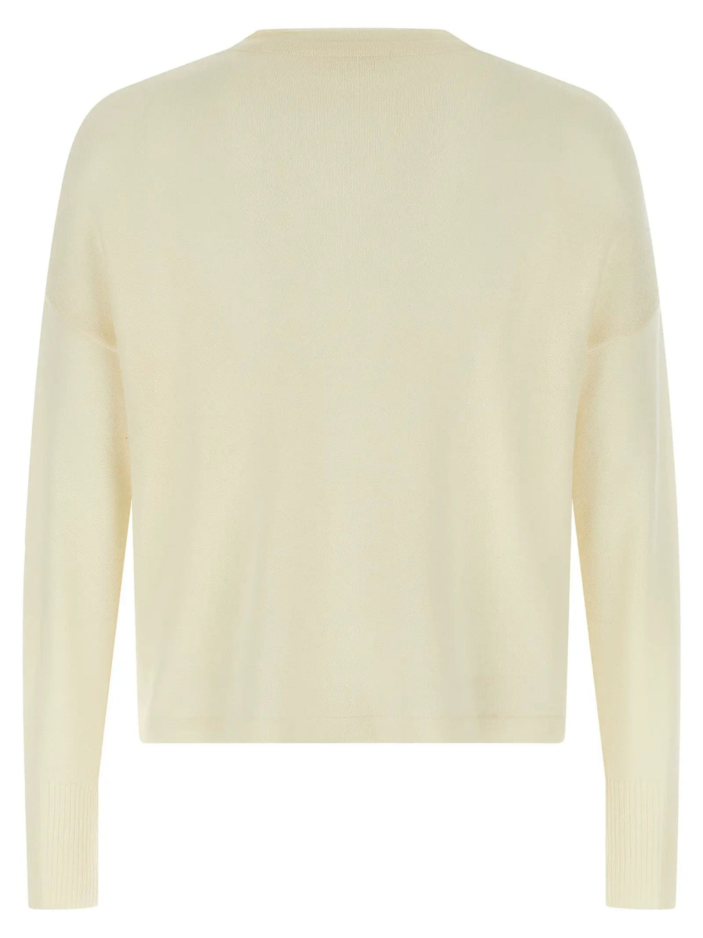 MA'RY'YA White Virgin Wool Cardigan