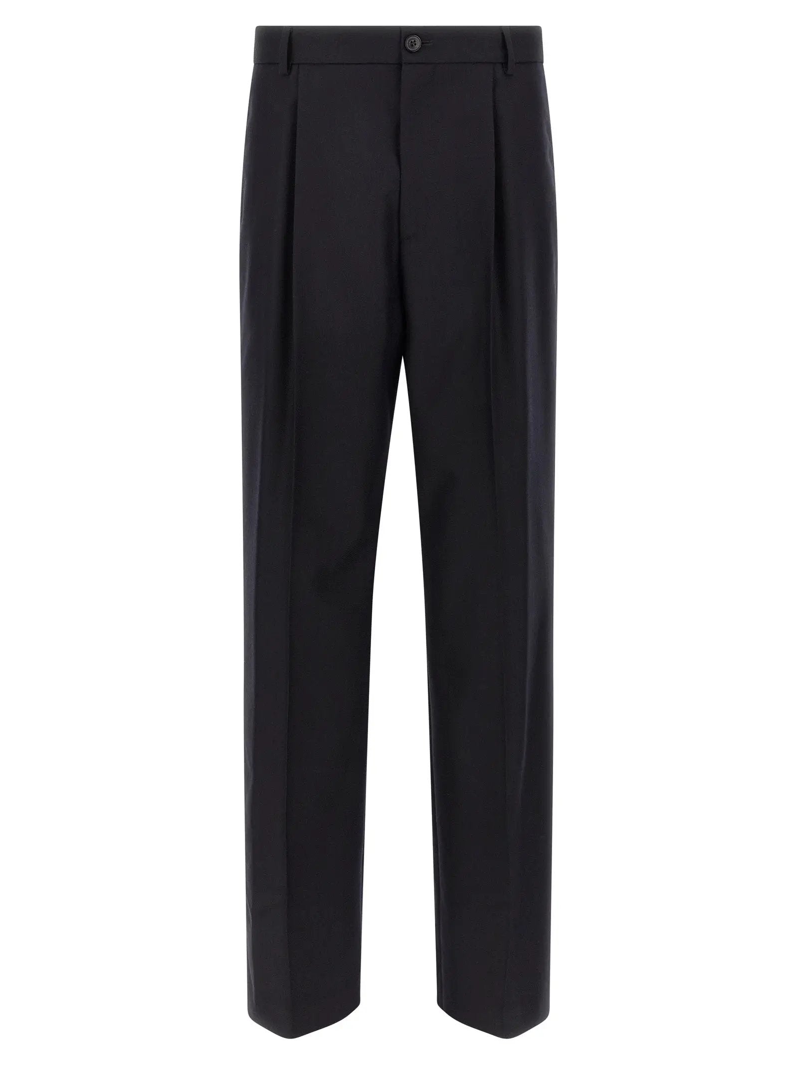 Dries Van Noten Blue Wool Dress Pants