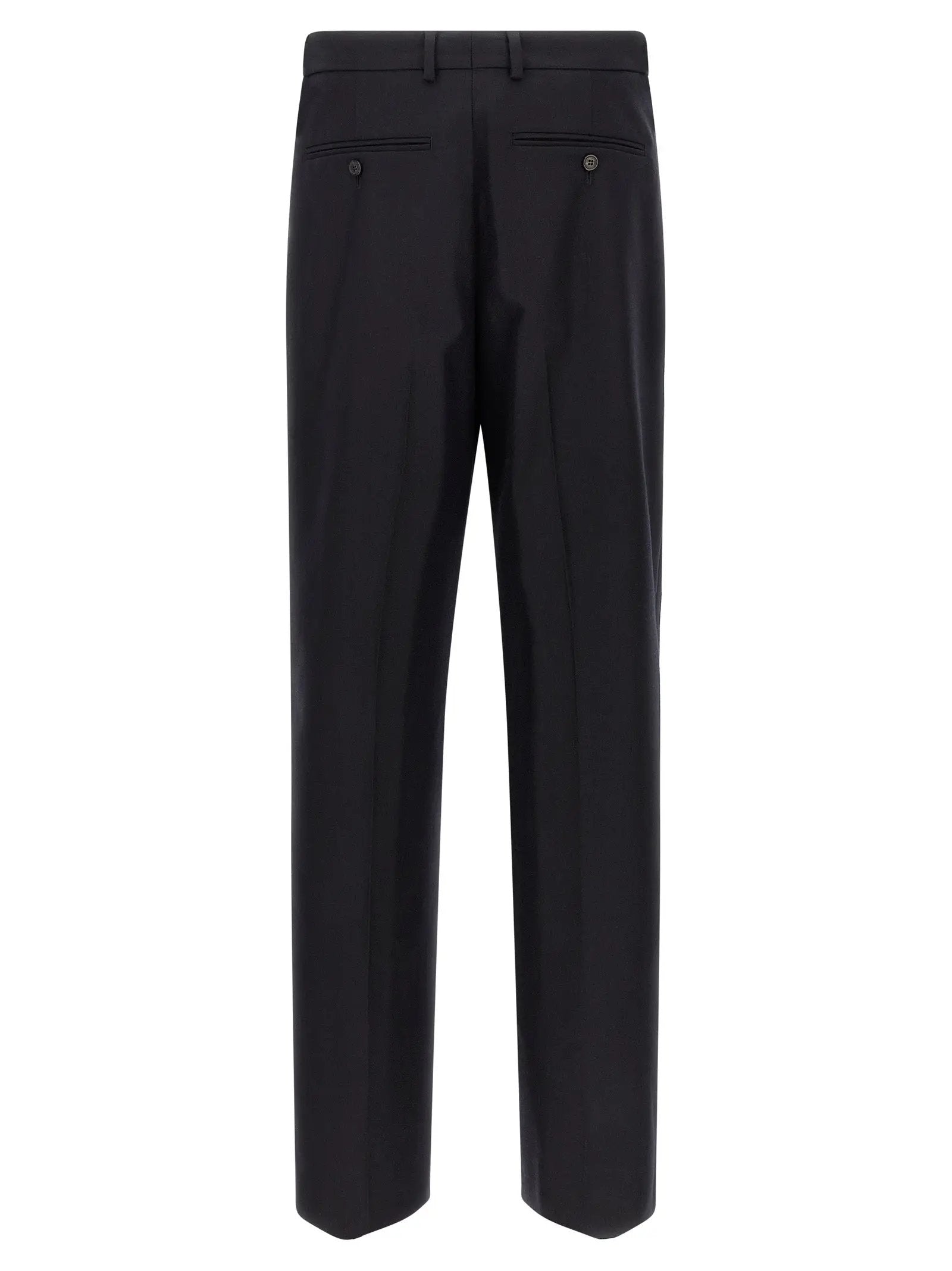 Dries Van Noten Blue Wool Dress Pants