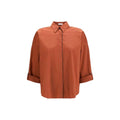 Brunello Cucinelli Brown Cotton Shirt