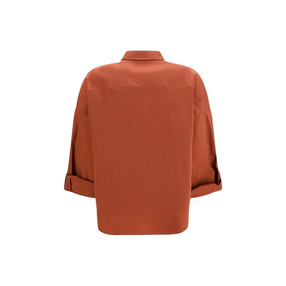 Brunello Cucinelli Brown Cotton Shirt