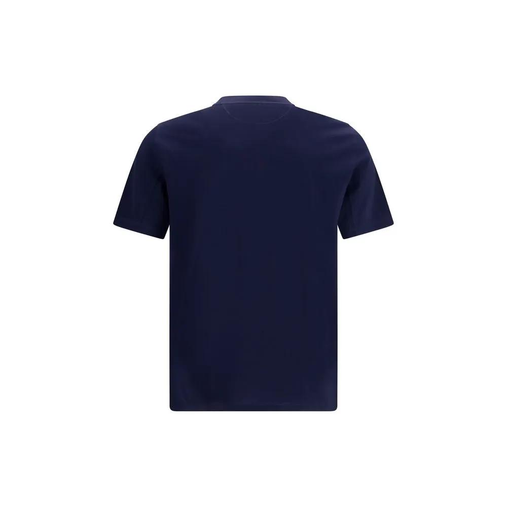 Brunello Cucinelli Blue Cotton T-Shirt