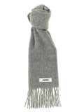 Jacquemus Gray Alpaca Leather Foulard