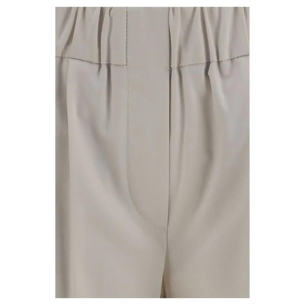 Brunello Cucinelli Beige Cotton Casual Pants