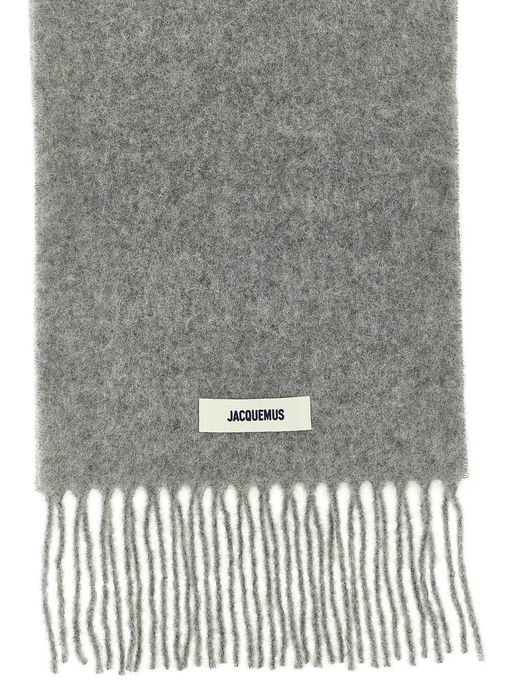 Jacquemus Gray Alpaca Leather Foulard