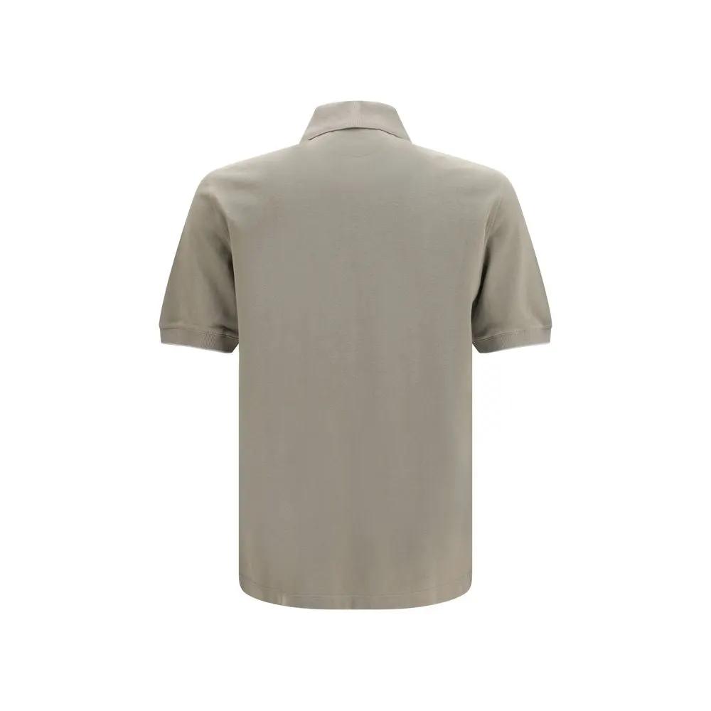 Brunello Cucinelli Bicolor Cotton Polo Shirt