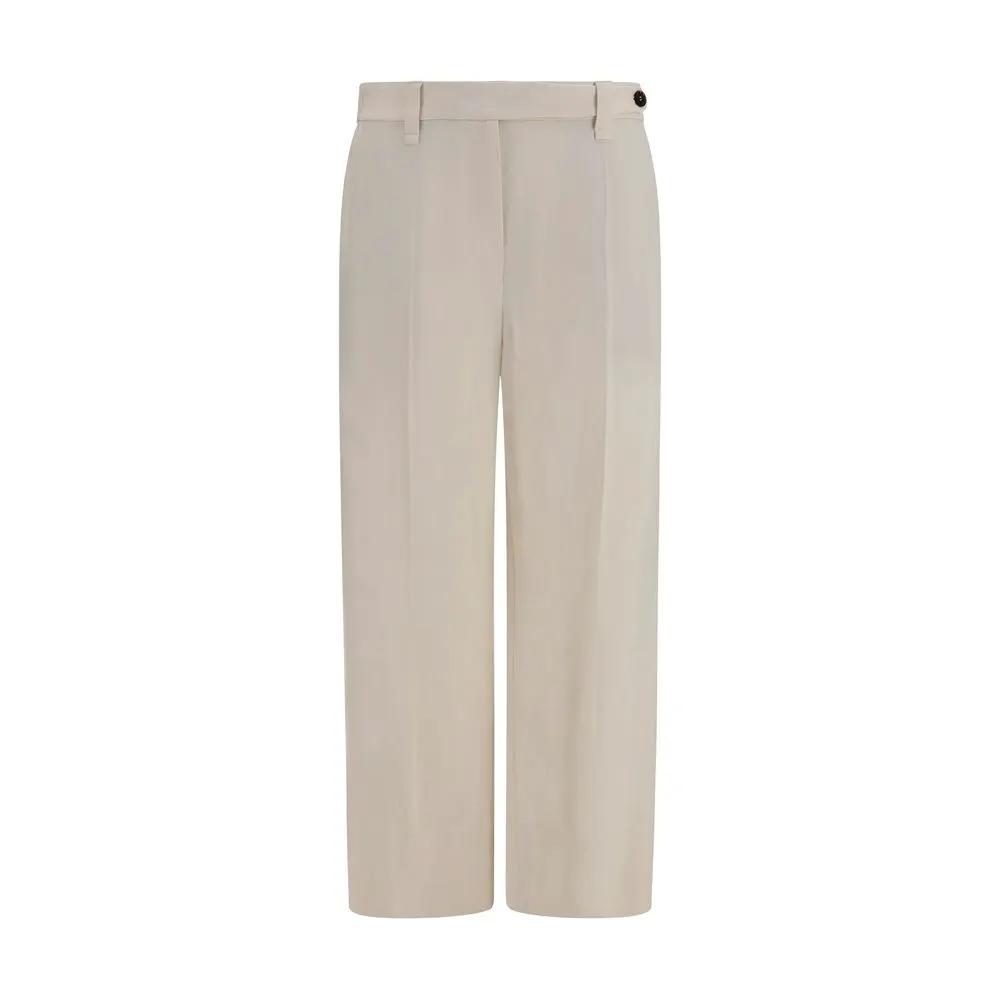Brunello Cucinelli Beige Viscose Casual Pants