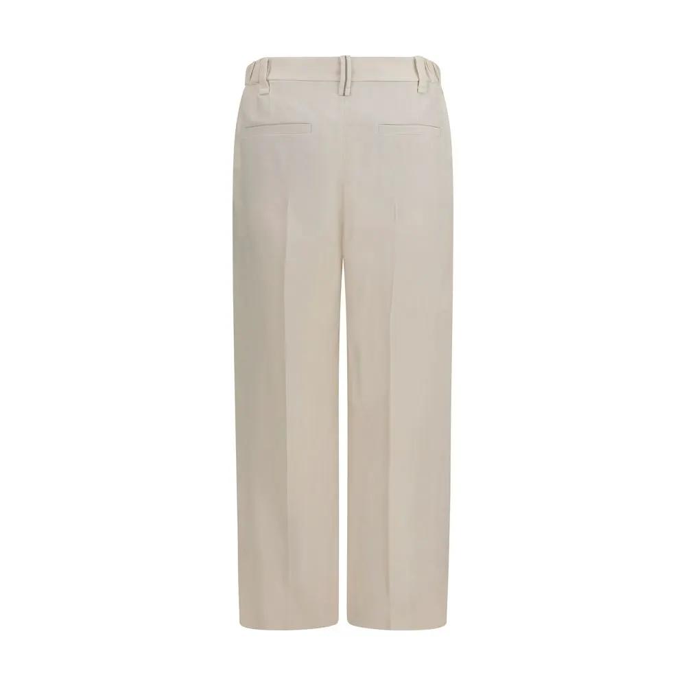 Brunello Cucinelli Beige Viscose Casual Pants