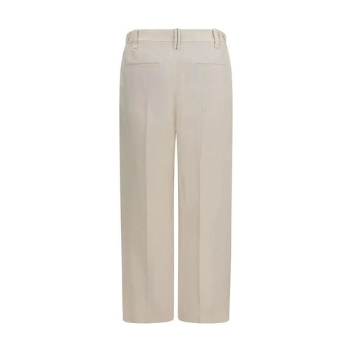 Brunello Cucinelli Pantalon décontracté en viscose beige