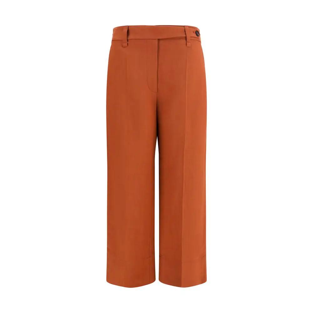 Brunello Cucinelli Brown Viscose Casual Pants