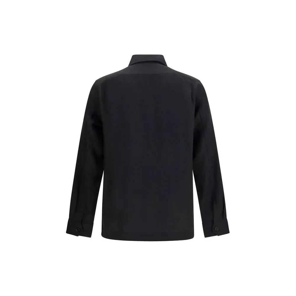Brunello Cucinelli Black Linen Denim Jacket