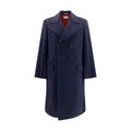Brunello Cucinelli Blue Wool Oves Aries Coat