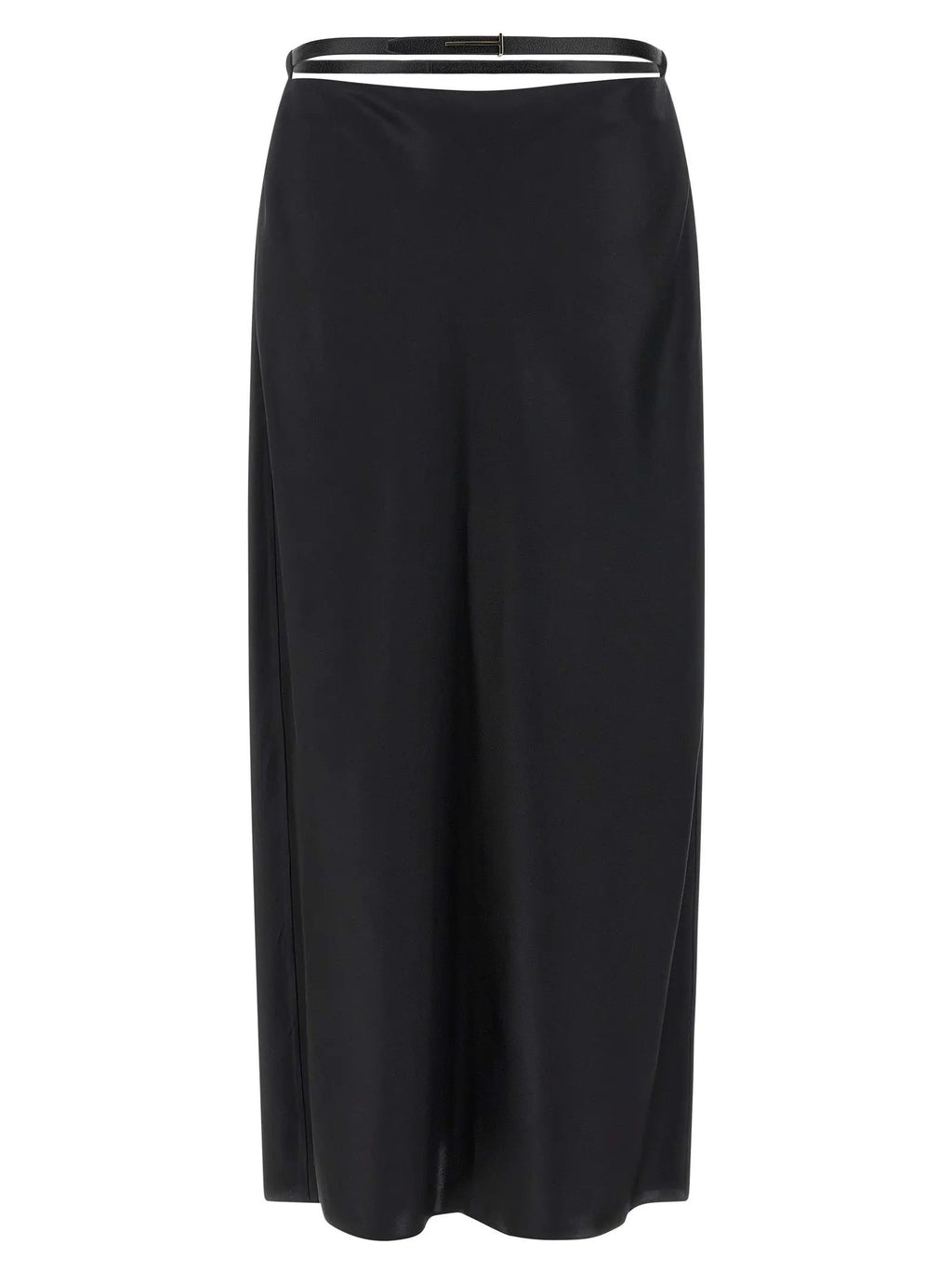Tom Ford Black Silk Midi Skirt