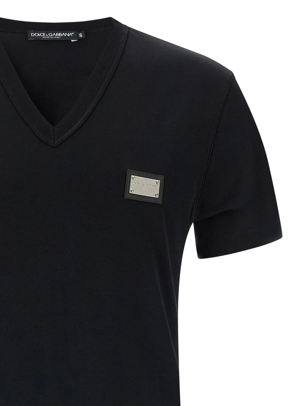 Dolce & Gabbana Black Cotton T-Shirt