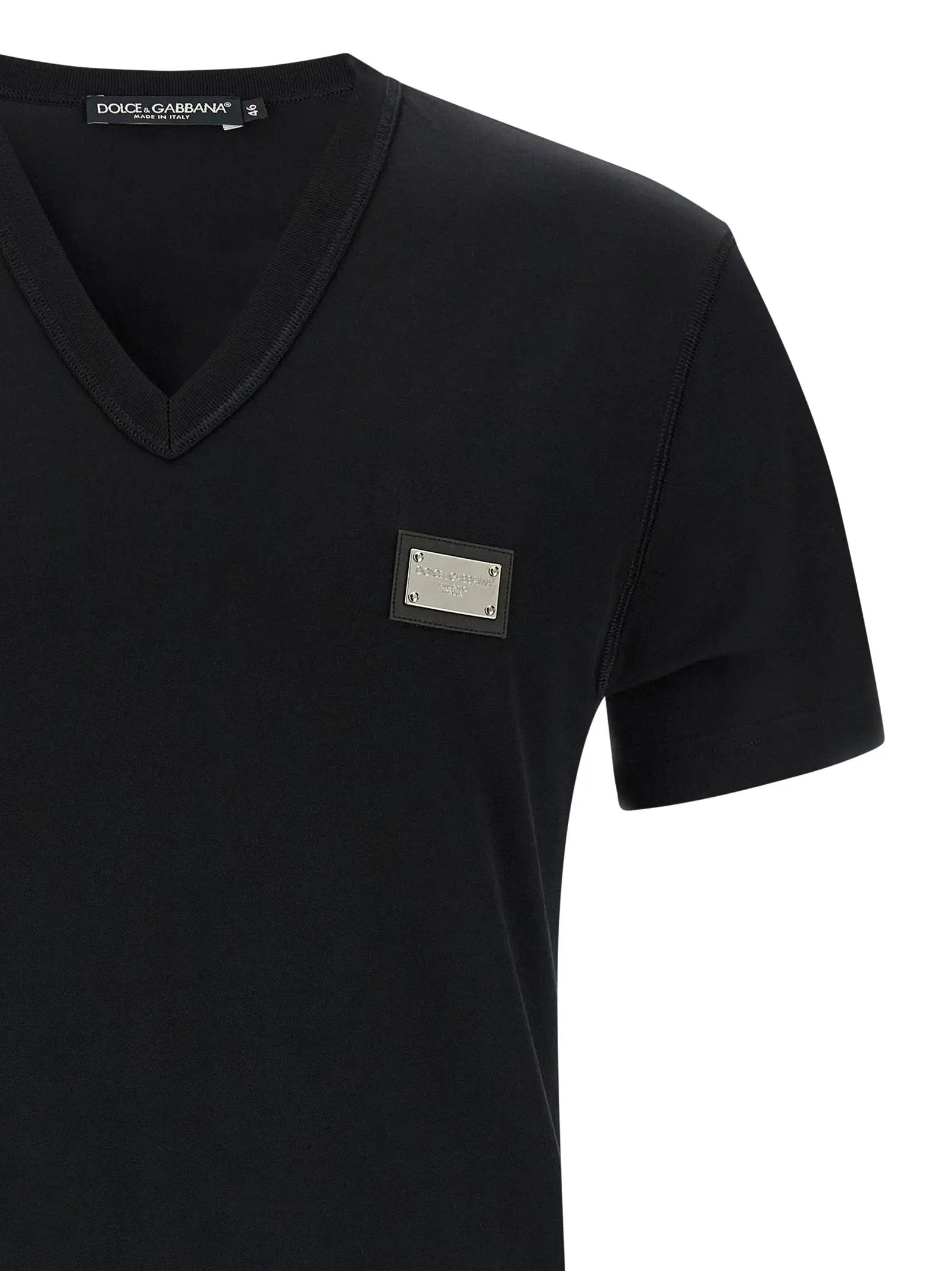 Dolce & Gabbana Black Cotton T-Shirt