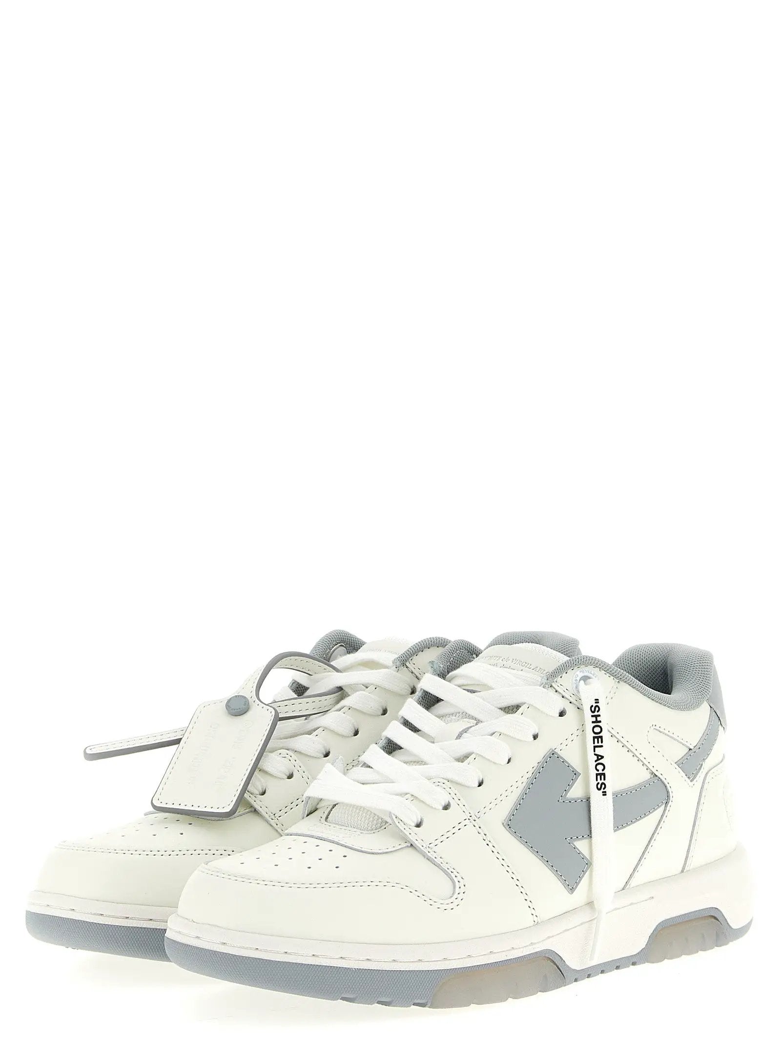 Baskets basses Off-White en cuir gris