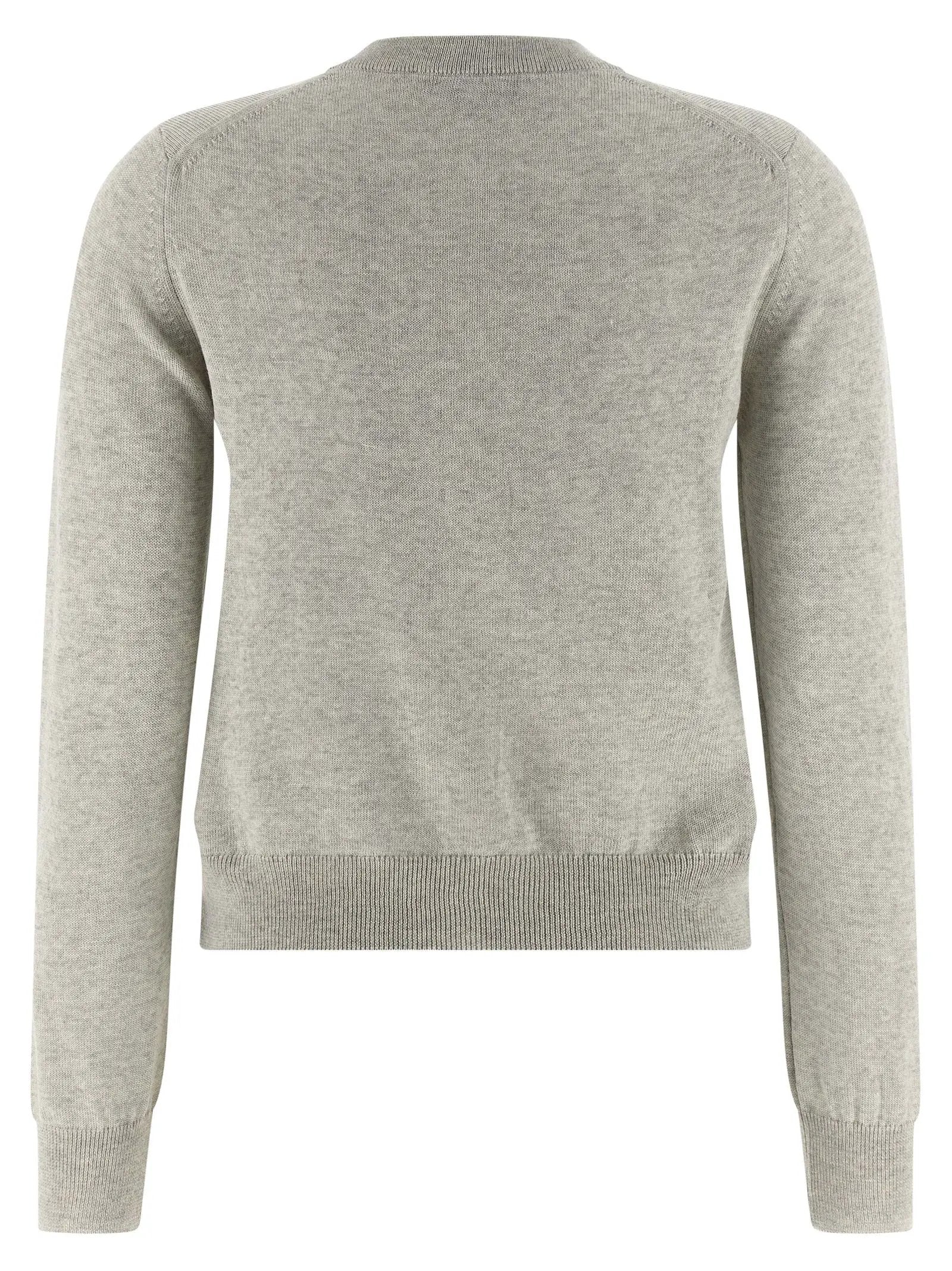 Maison Kitsuné Gray Virgin Wool Cardigan