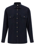 BORRIELLO Blue Cotton Blouse