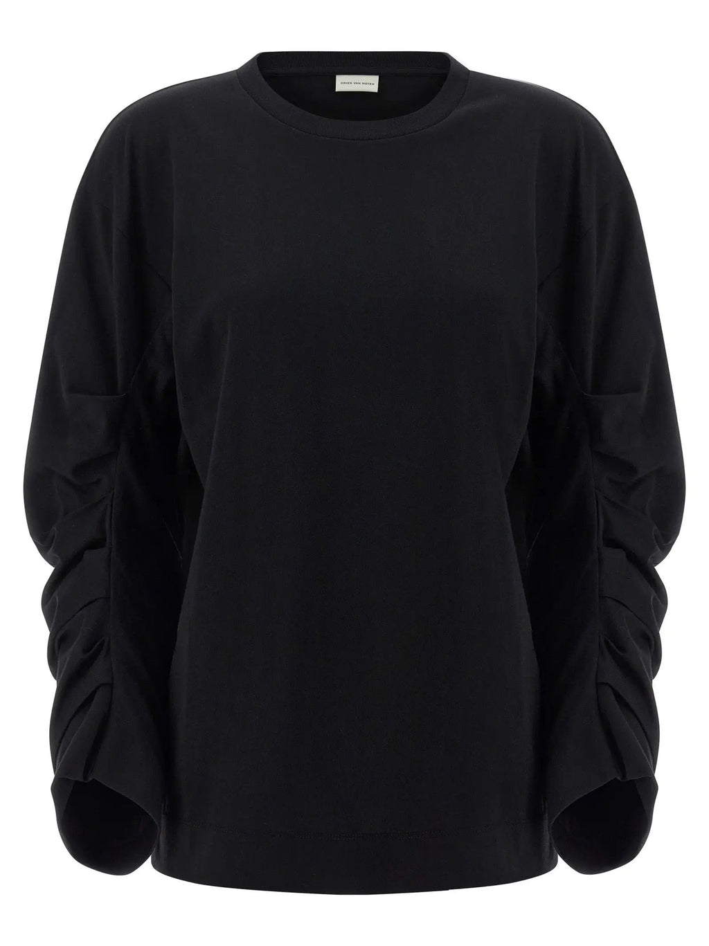 Dries Van Noten Black Cotton Long Sleeve T-Shirt