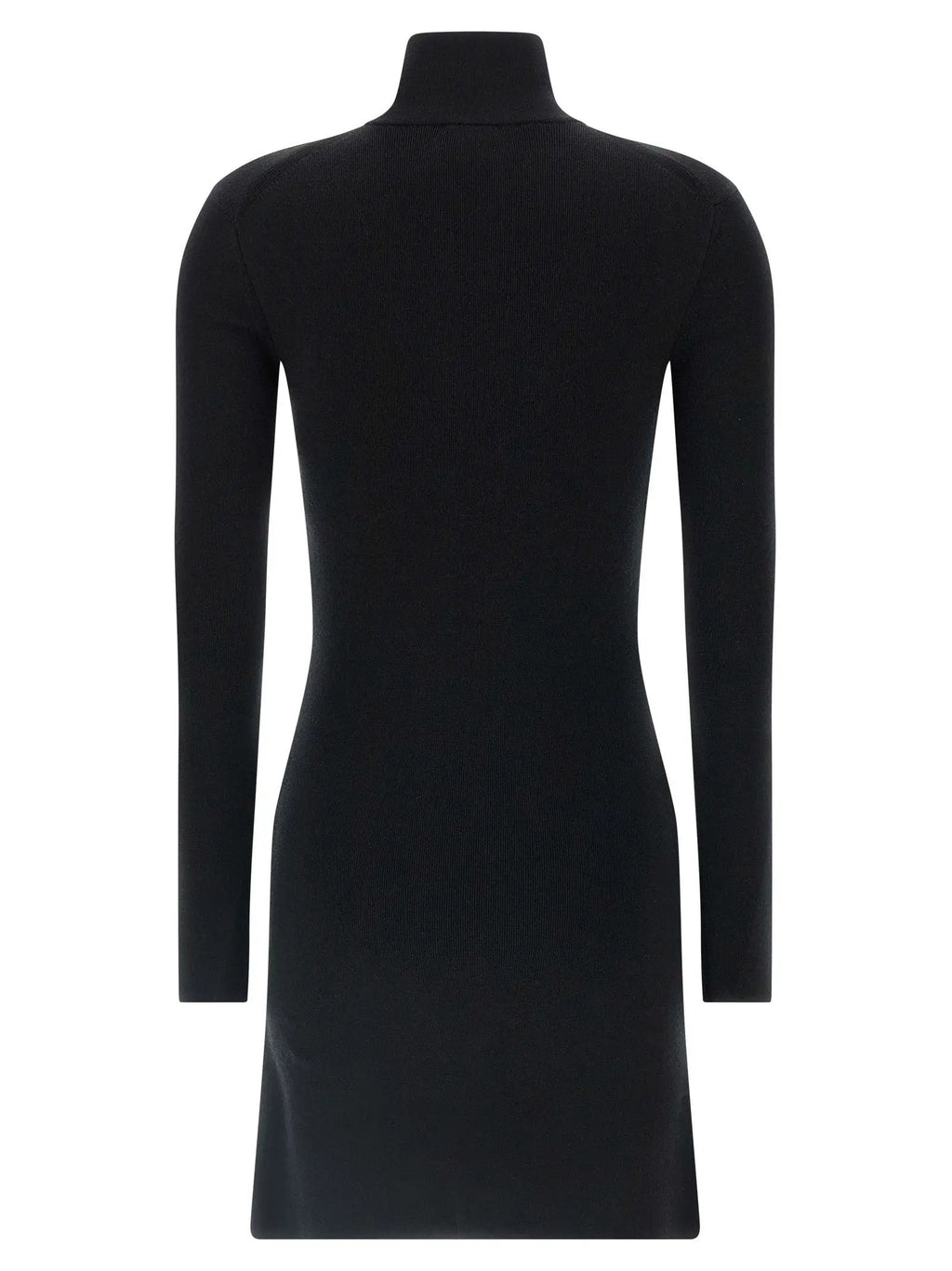 Courrèges Black Merino Wool Short Dress