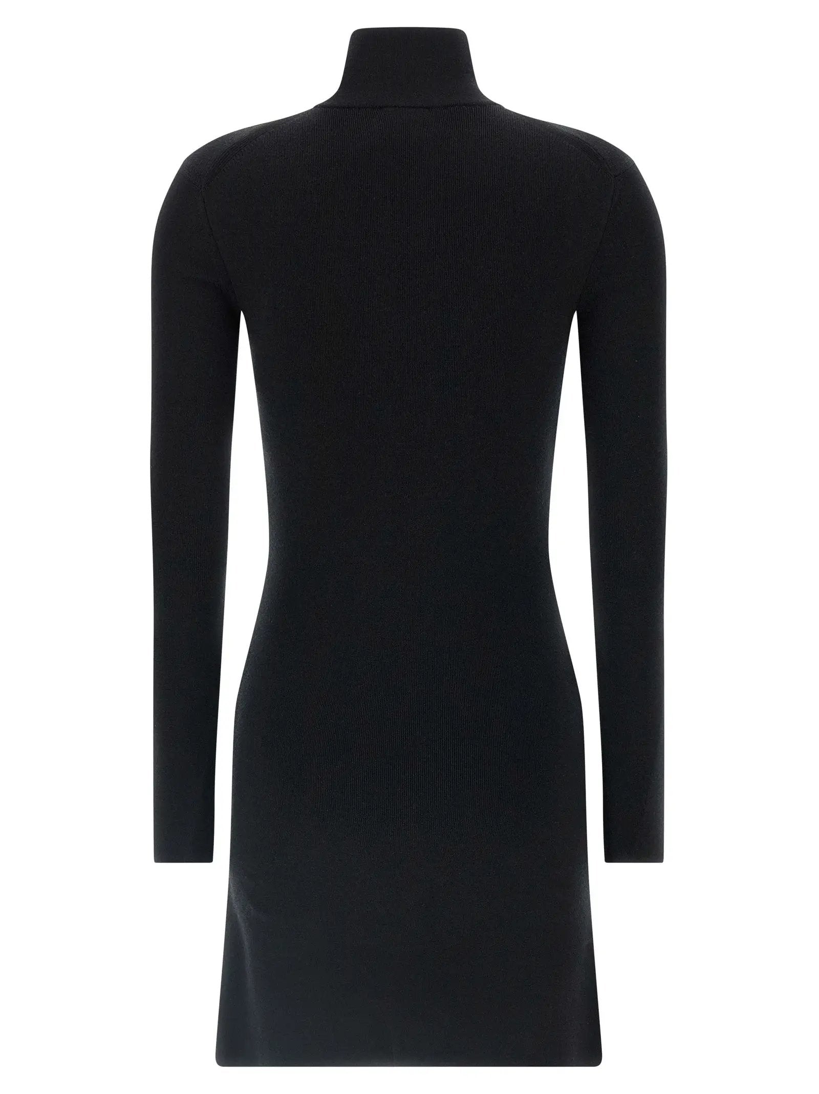 Courrèges Black Merino Wool Short Dress