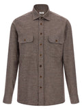 BORRIELLO Brown Cotton Blouse