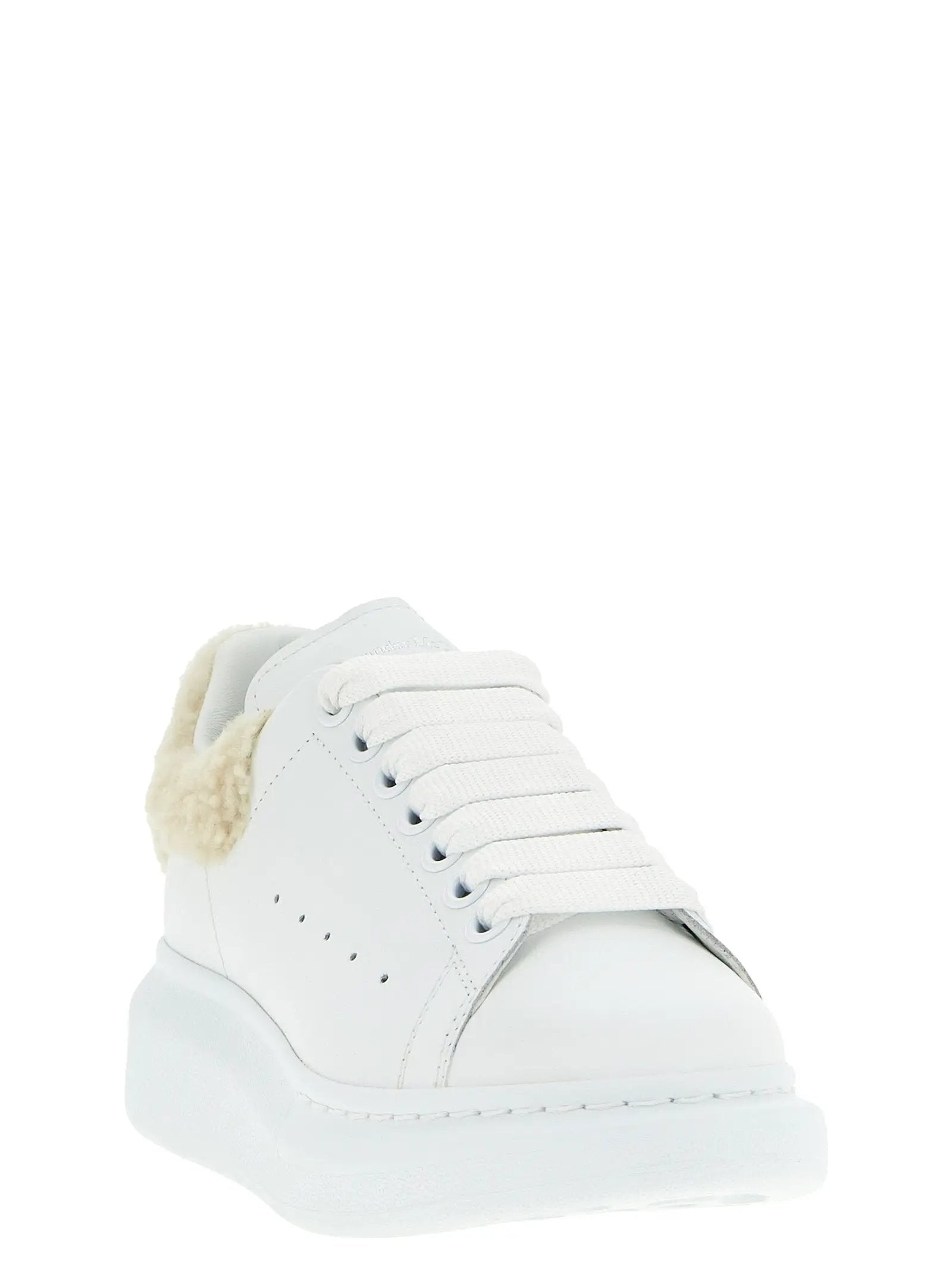 Alexander McQueen Beige Calfskin Chunky Sneakers