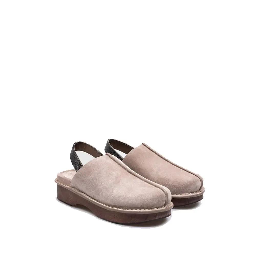 Brunello Cucinelli Brown Leather Mules