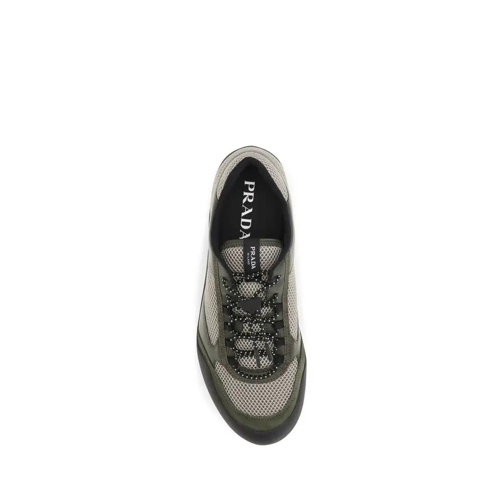 Prada Bicolor Polyester Athletic Sneakers