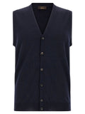 ZANONE Blue Virgin Wool Cardigan