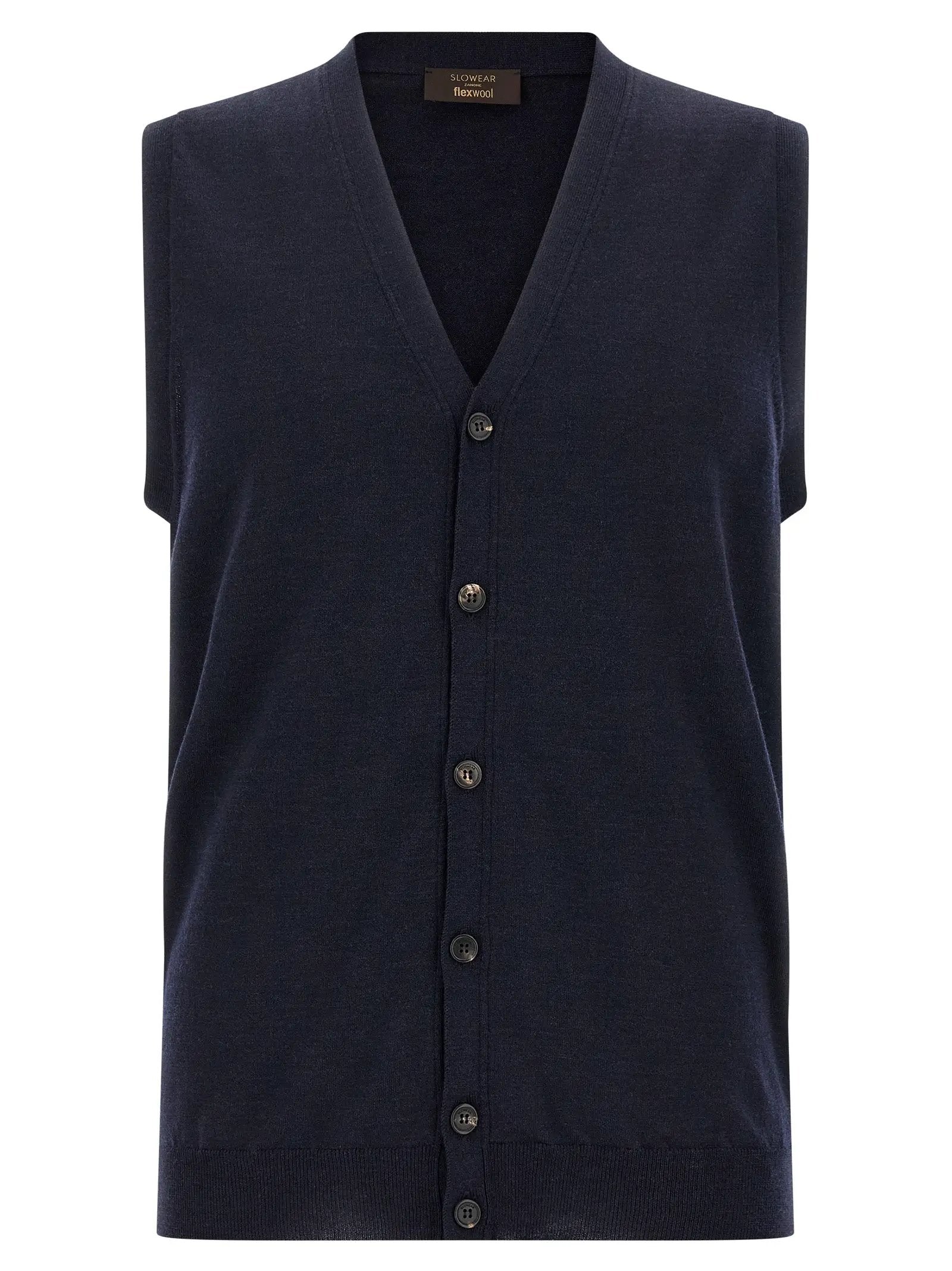 ZANONE Blue Virgin Wool Cardigan