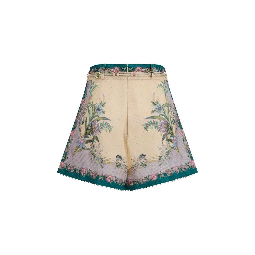 Zimmermann Multicolor Linen Bermuda Shorts