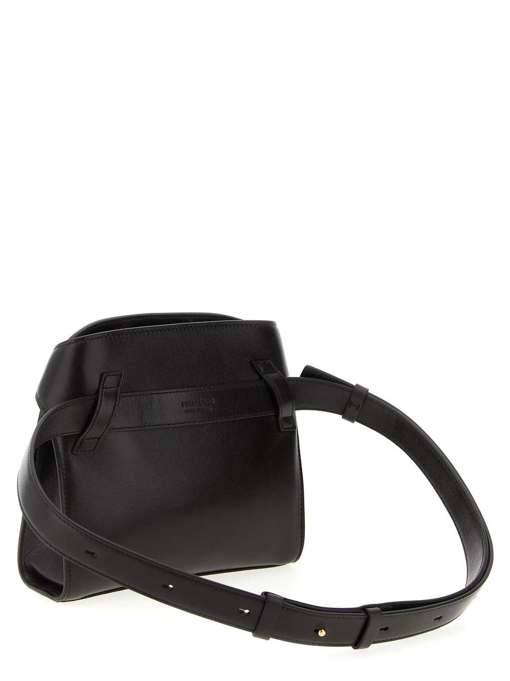 Ferragamo Brown Calfskin Crossbody Bag