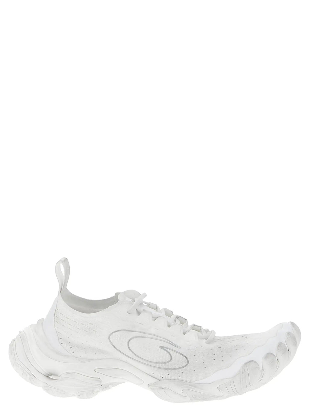 Balenciaga White Polyester Athletic Sneakers