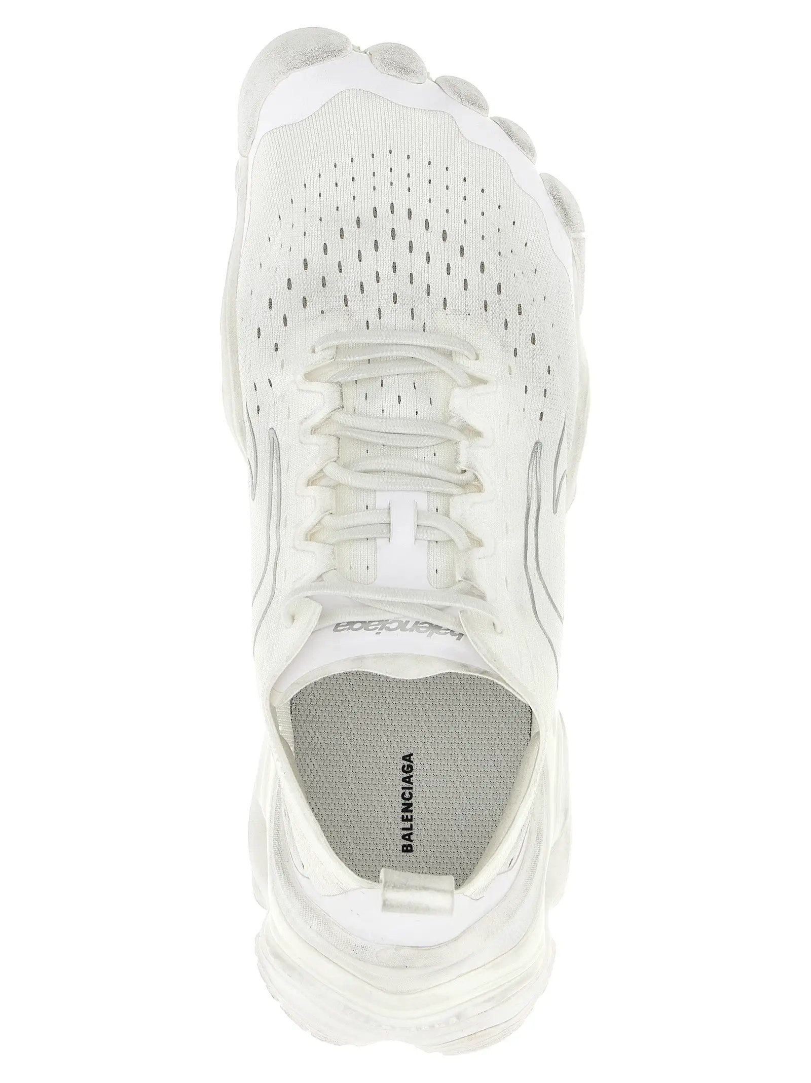 Balenciaga White Polyester Athletic Sneakers