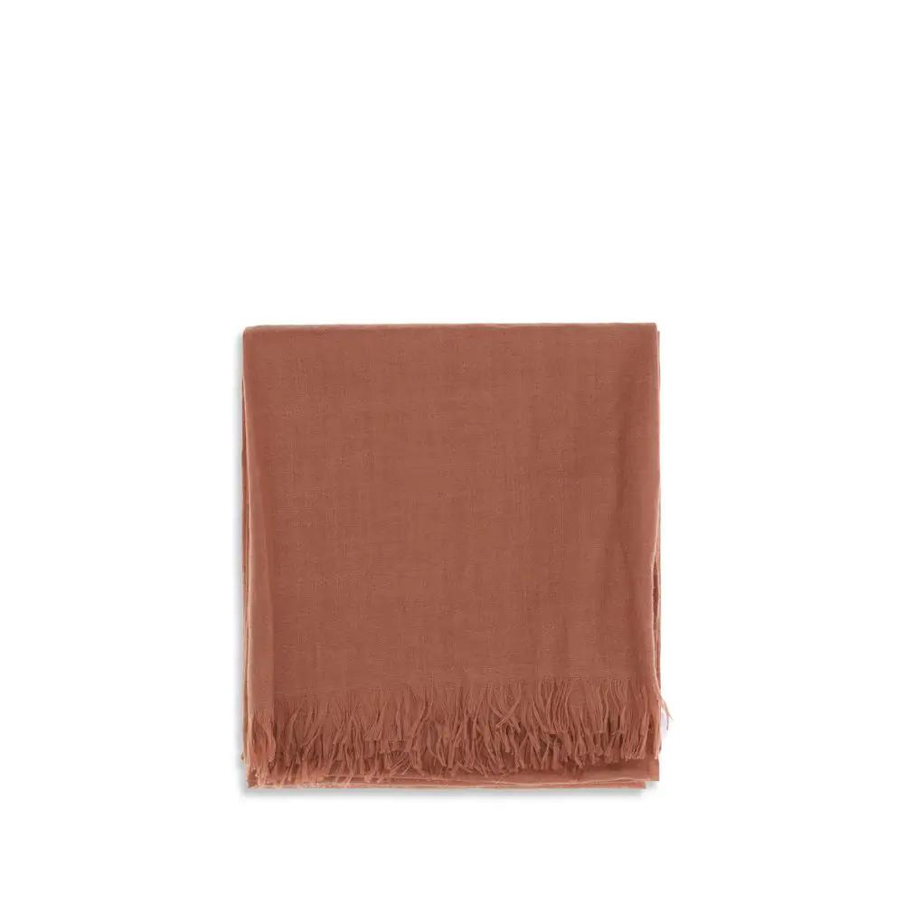 Brunello Cucinelli Orange Cashmere Foulard