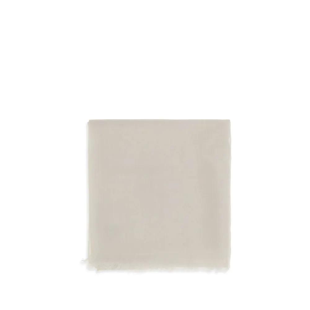 Brunello Cucinelli White Cashmere Foulard