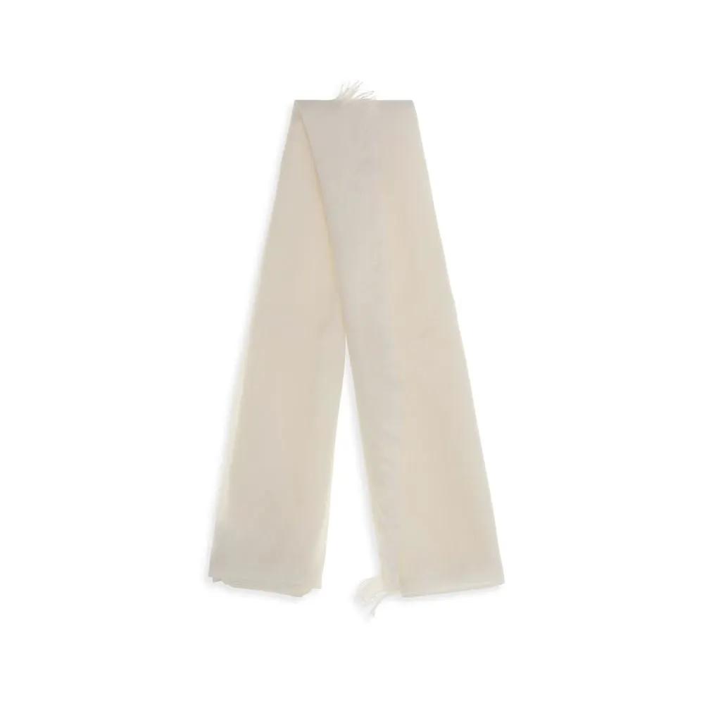 Brunello Cucinelli White Cashmere Foulard